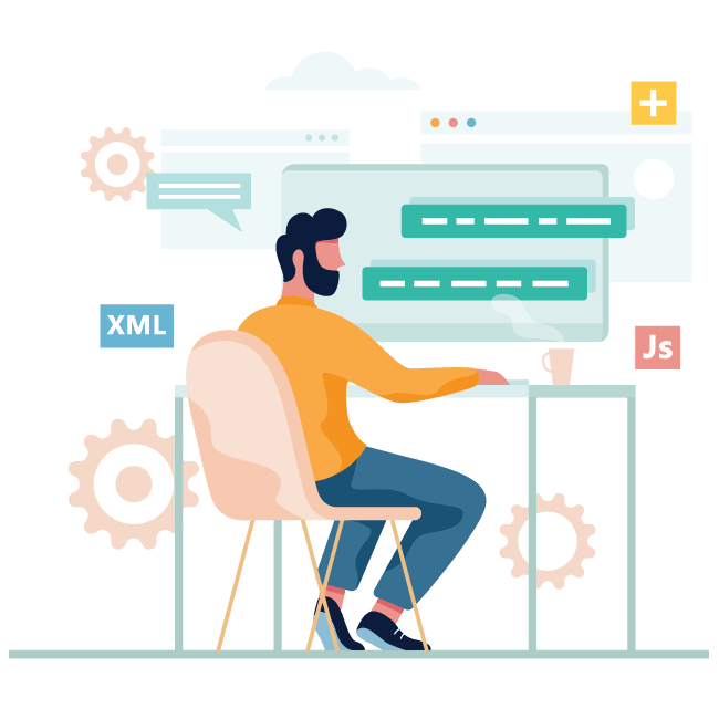 Web development illustration